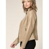 imageLock and Love Womens Faux Leather Moto Biker Jacket Coat with Removable or NonRemovable HoodWjc747akhaki