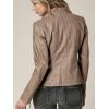 imageLock and Love Womens Faux Leather Moto Biker Jacket Coat with Removable or NonRemovable HoodWjc877lkhaki