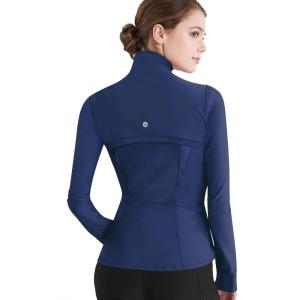 imageLock and Love Womens Full Zipup Yoga Workout Running Track Jacket with Thumb HolesWjc3024navy
