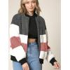 imageLL WJC2154 Womens Long Sleeve Zipper up Parka Sherpa Faux Mink Fur Shaggy Soft Fuzzy Fleece Jacket XXL Mauve