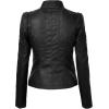 imageLock and Love Slim Fit Stylish Vegan Leather Moto Jacket for Women  PU Biker Motorcycle CoatWjc746black