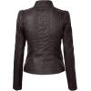 imageLock and Love Slim Fit Stylish Vegan Leather Moto Jacket for Women  PU Biker Motorcycle CoatWjc746coffee