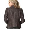 imageLock and Love Slim Fit Stylish Vegan Leather Moto Jacket for Women  PU Biker Motorcycle CoatWjc746coffee