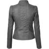 imageLock and Love Slim Fit Stylish Vegan Leather Moto Jacket for Women  PU Biker Motorcycle CoatWjc746grey