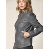 imageLock and Love Slim Fit Stylish Vegan Leather Moto Jacket for Women  PU Biker Motorcycle CoatWjc746grey