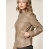 imageLock and Love Slim Fit Stylish Vegan Leather Moto Jacket for Women  PU Biker Motorcycle CoatWjc746khaki