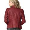 imageLock and Love Slim Fit Stylish Vegan Leather Moto Jacket for Women  PU Biker Motorcycle CoatWjc746red