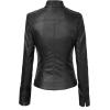 imageLock and Love Slim Fit Stylish Vegan Leather Moto Jacket for Women  PU Biker Motorcycle CoatWjc747black