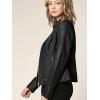 imageLock and Love Slim Fit Stylish Vegan Leather Moto Jacket for Women  PU Biker Motorcycle CoatWjc747black