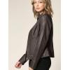 imageLock and Love Slim Fit Stylish Vegan Leather Moto Jacket for Women  PU Biker Motorcycle CoatWjc747coffee