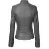 imageLock and Love Slim Fit Stylish Vegan Leather Moto Jacket for Women  PU Biker Motorcycle CoatWjc747grey