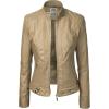 imageLock and Love Slim Fit Stylish Vegan Leather Moto Jacket for Women  PU Biker Motorcycle CoatWjc747khaki