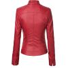 imageLock and Love Slim Fit Stylish Vegan Leather Moto Jacket for Women  PU Biker Motorcycle CoatWjc747red