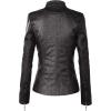 imageLock and Love Slim Fit Stylish Vegan Leather Moto Jacket for Women  PU Biker Motorcycle CoatWjc877black