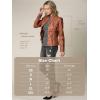 imageLock and Love Slim Fit Stylish Vegan Leather Moto Jacket for Women  PU Biker Motorcycle CoatWjc877camel