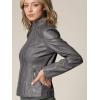 imageLock and Love Slim Fit Stylish Vegan Leather Moto Jacket for Women  PU Biker Motorcycle CoatWjc877grey