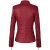 imageLock and Love Slim Fit Stylish Vegan Leather Moto Jacket for Women  PU Biker Motorcycle CoatWjc877red