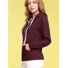 imageLock and Love Womens Active Casual Zipup Hoodie Jacket Long Sleeve Comfortable Lightweight SweatshirtWsk954wine