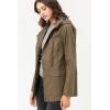 imageLock and Love Womens Casual Military Anorak Jacket  Lightweight Detachable Hooded Safari UtilityWjc1845olive