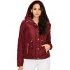 imageLock and Love Womens Casual Military Anorak Jacket  Lightweight Detachable Hooded Safari UtilityWjc2041wine