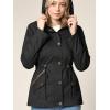 imageLock and Love Womens Casual Military Anorak Jacket  Lightweight Detachable Hooded Safari UtilityWjc643black