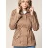 imageLock and Love Womens Casual Military Anorak Jacket  Lightweight Detachable Hooded Safari UtilityWjc643khaki
