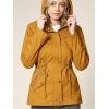 imageLock and Love Womens Casual Military Anorak Jacket  Lightweight Detachable Hooded Safari UtilityWjc643mustard