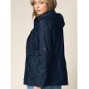 imageLock and Love Womens Casual Military Anorak Jacket  Lightweight Detachable Hooded Safari UtilityWjc643navy