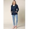 imageLock and Love Womens Casual Military Anorak Jacket  Lightweight Detachable Hooded Safari UtilityWjc643navy