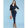 imageLock and Love Womens Casual Military Anorak Jacket  Lightweight Detachable Hooded Safari UtilityWjc643navy