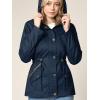 imageLock and Love Womens Casual Military Anorak Jacket  Lightweight Detachable Hooded Safari UtilityWjc643navy