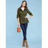 imageLock and Love Womens Casual Military Anorak Jacket  Lightweight Detachable Hooded Safari UtilityWjc643olive