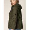 imageLock and Love Womens Casual Military Anorak Jacket  Lightweight Detachable Hooded Safari UtilityWjc643olive