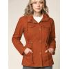 imageLock and Love Womens Casual Military Anorak Jacket  Lightweight Detachable Hooded Safari UtilityWjc643rust
