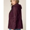 imageLock and Love Womens Casual Military Anorak Jacket  Lightweight Detachable Hooded Safari UtilityWjc643wine