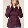 imageLock and Love Womens Casual Military Anorak Jacket  Lightweight Detachable Hooded Safari UtilityWjc643wine