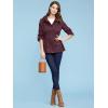 imageLock and Love Womens Casual Military Anorak Jacket  Lightweight Detachable Hooded Safari UtilityWjc643wine