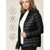 imageLock and Love Womens Ultra Light Weight Packable Down Jacket with Removable HoodieWjc2144black