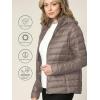 imageLock and Love Womens Ultra Light Weight Packable Down Jacket with Removable HoodieWjc2144khaki