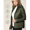 imageLock and Love Womens Ultra Light Weight Packable Down Jacket with Removable HoodieWjc2144olive