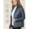 imageLock and Love Womens Ultra Light Weight Packable Down Jacket with Removable HoodieWjc2144steelblue