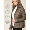 imageLock and Love Womens Ultra Light Weight Packable Down Jacket with Removable HoodieWjc2144taupe