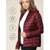 imageLock and Love Womens Ultra Light Weight Packable Down Jacket with Removable HoodieWjc2144wine