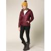 imageLock and Love Womens Ultra Light Weight Packable Down Jacket with Removable HoodieWjc2144wine