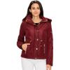 imageLock and Love Womens Casual Military Anorak Jacket  Lightweight Detachable Hooded Safari UtilityWjc2041wine