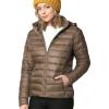 imageLock and Love Womens Ultra Light Weight Packable Down Jacket with Removable HoodieWjc2144taupe