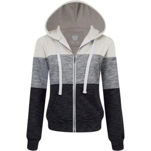 imageLock and Love Womens Active Casual Zipup Hoodie Jacket Long Sleeve Comfortable Lightweight SweatshirtWsk2302oatmeal
