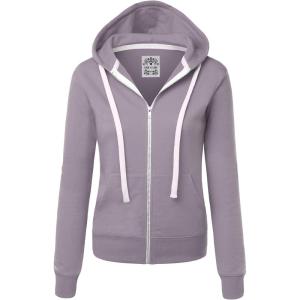 imageLock and Love Womens Active Casual Zipup Hoodie Jacket Long Sleeve Comfortable Lightweight SweatshirtWsk954slate