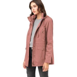 imageLock and Love Womens Casual Military Anorak Jacket  Lightweight Detachable Hooded Safari UtilityWjc1845mauve
