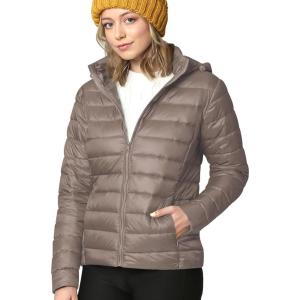 imageLock and Love Womens Ultra Light Weight Packable Down Jacket with Removable HoodieWjc2144khaki